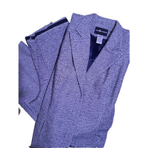 SAG HARBOR Womens 2 Piece Suit Size 14 Navy Corpcore Office Career Professor Y2K